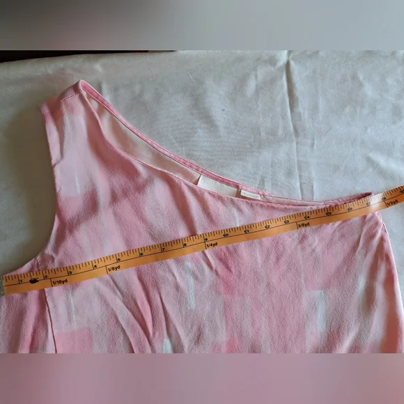 Maeve Anthropology Women's Dress Pink One Should Asymmetrical Silk Size 6P - Picture 12 of 14